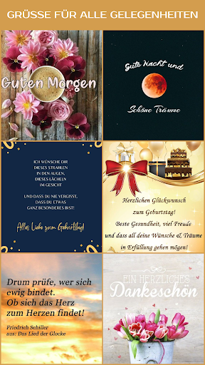 Grußkarten zu allen Anlässen Screenshot