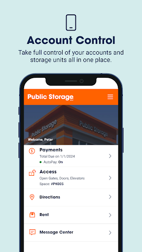 Captura de pantalla de Public Storage
