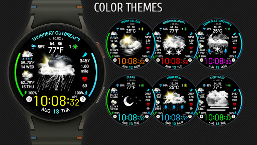 Captura de pantalla de Weather watch face W5.5