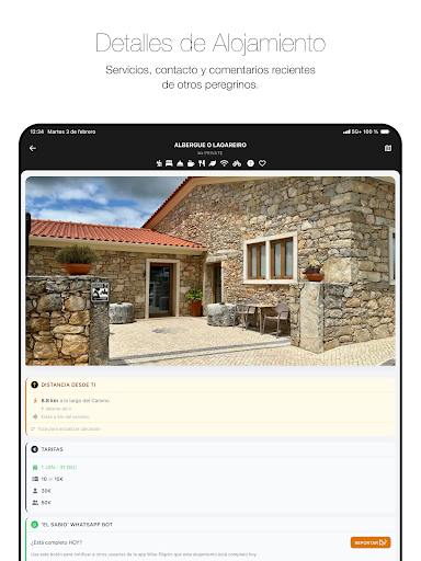 Captura de pantalla de Wise Pilgrim Camino Portugués