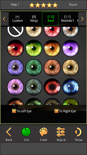 Captura de pantalla de FoxEyes - Change Eye Color
