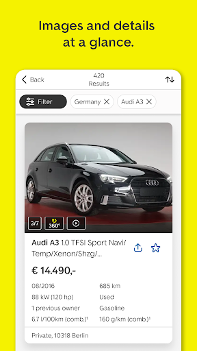 AutoScout24: Automobile market screenshot