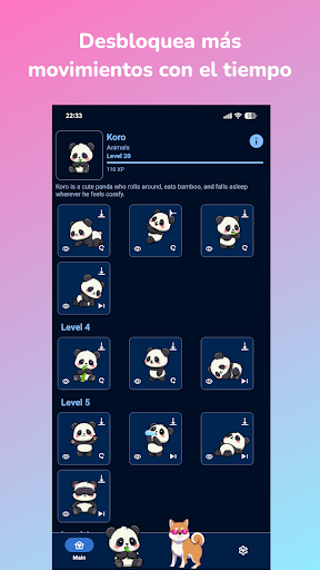 Captura de pantalla de Shimeji:Compañeros de Pantalla