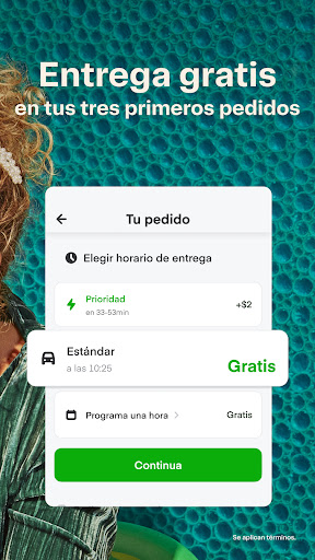 Captura de pantalla de Instacart: recibe alimentos