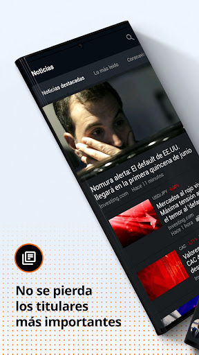 Captura de pantalla de Investing.com Bolsa de Valores