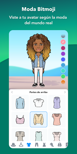 Captura de pantalla de Bitmoji