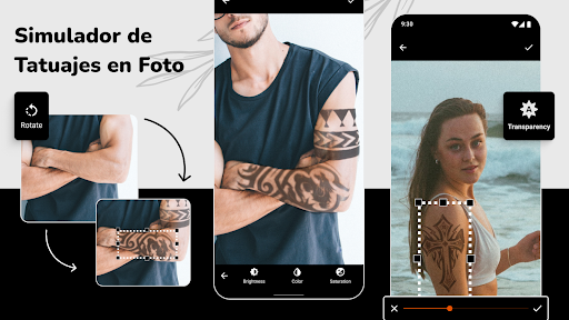 Captura de pantalla de Simular y Diseñar Tatuajes