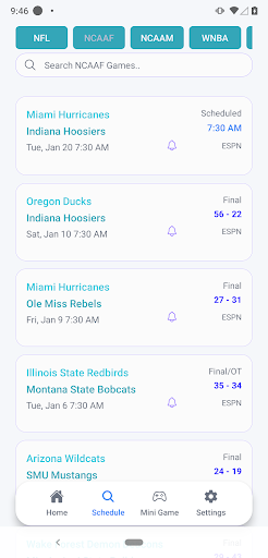 Live Scores : NFL NCAA NBA MLB screenshot