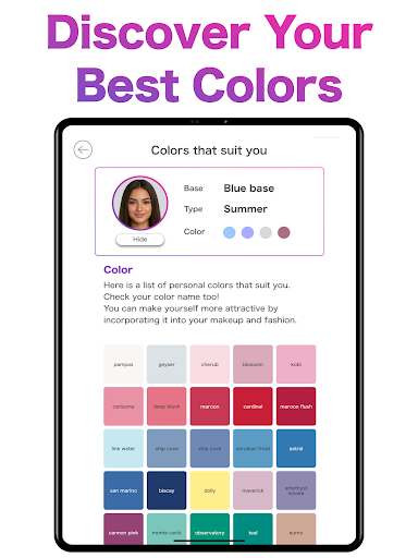AI Face & Color Analysis App screenshot