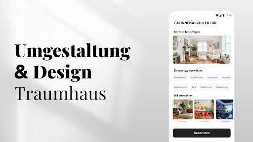 KI - Wohnungsdesign, DecAI™ Screenshot