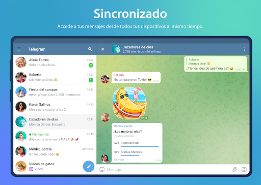 Captura de pantalla de Telegram