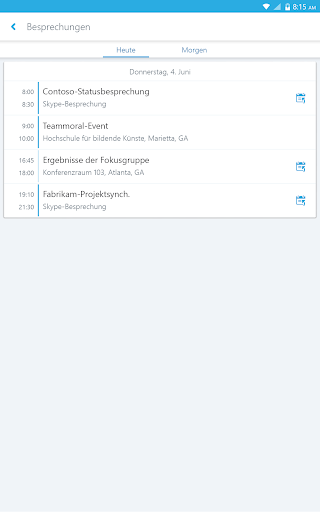 Skype for Business for Android Screenshot