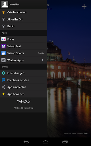 Yahoo Wetter Screenshot