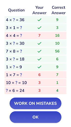 Einmaleins Mathe - Trainer 1x1 Screenshot