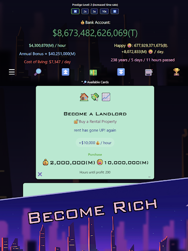 Captura de pantalla de Idle Trillionaire: Money Game
