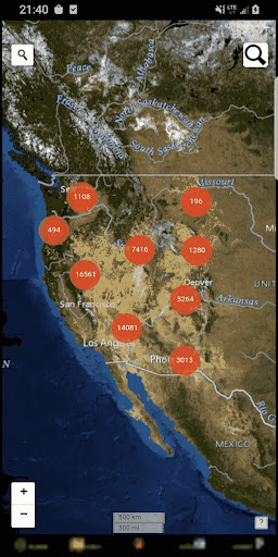 Captura de pantalla de BLM Public Lands Map Guide USA