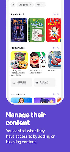 Captura de pantalla de Amazon Kids Parent Dashboard