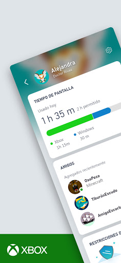 Captura de pantalla de Xbox Family Settings