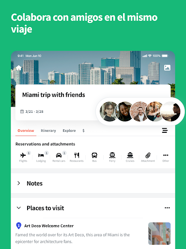 Captura de pantalla de Wanderlog: Plan Viaje y Guía