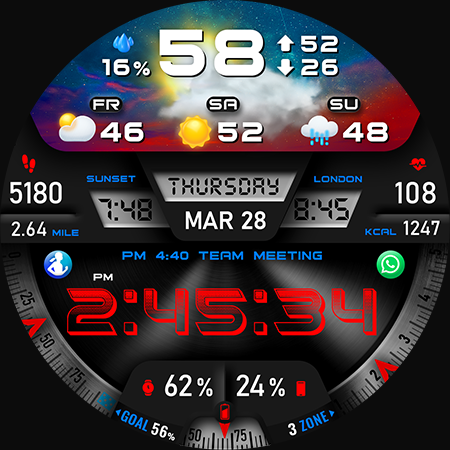 Captura de pantalla de PER27 Digital Watch Face