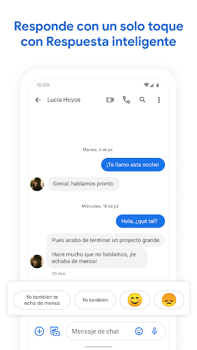Captura de pantalla de Mensajes de Google