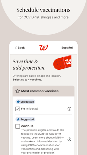 Captura de pantalla de Walgreens