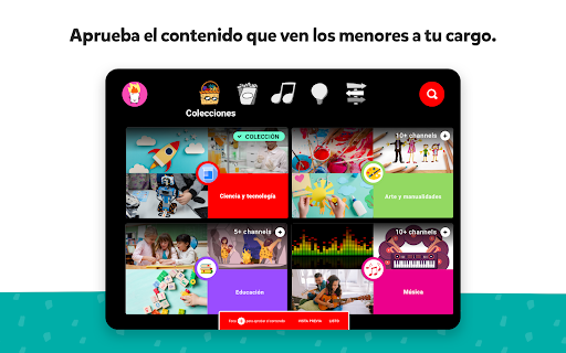 Captura de pantalla de YouTube Kids