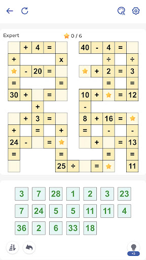 Captura de pantalla de Juego Matemático, Crossmath