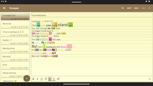 Notepad - simple notes screenshot
