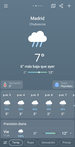Captura de pantalla de El Tiempo y Clima: Weather Sky