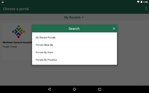Captura de pantalla de MEDITECH MHealth