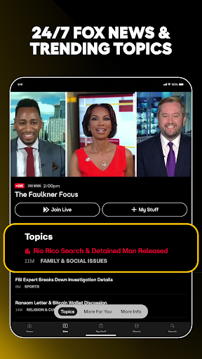 Captura de pantalla de FOX One: Live News, Sports, TV