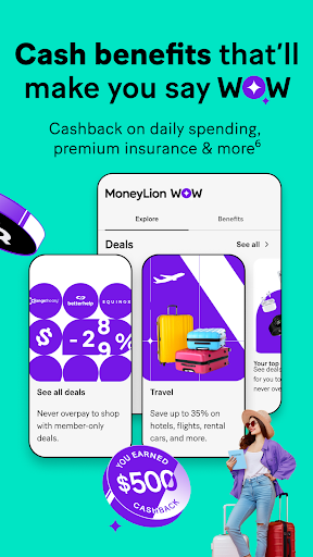 Captura de pantalla de MoneyLion: Banking & Cash Back