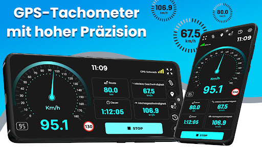 Geschwindigkeitsmesser GPS HUD Screenshot
