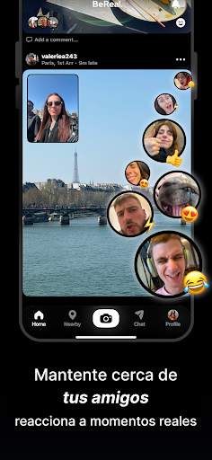 Captura de pantalla de BeReal. Real como tus amigos.