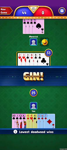 Captura de pantalla de Gin Rummy - Classic Cards Game