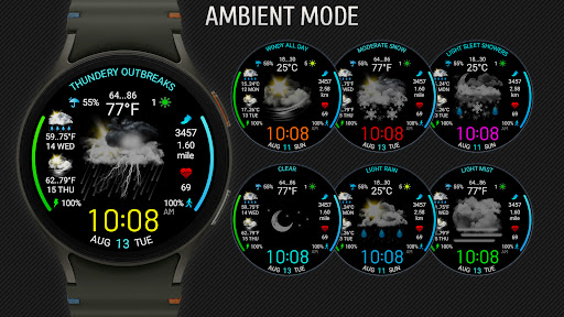 Captura de pantalla de Weather watch face W5.5
