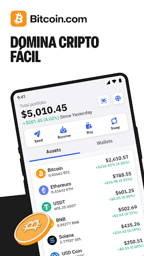 Captura de pantalla de Cartera Bitcoin, Cripto y DeFi