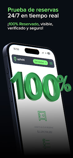 Captura de pantalla de Uphold: Compra BTC, ETH, XRP