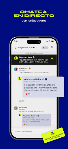 Captura de pantalla de TR - Chatea con Fútbolistas