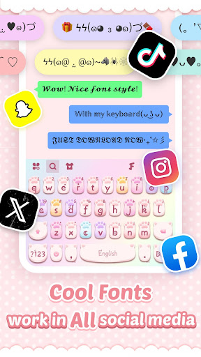 Captura de pantalla de Pink Cute Hippo Teclado