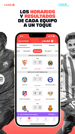 Captura de pantalla de LALIGA App Oficial 2025/26