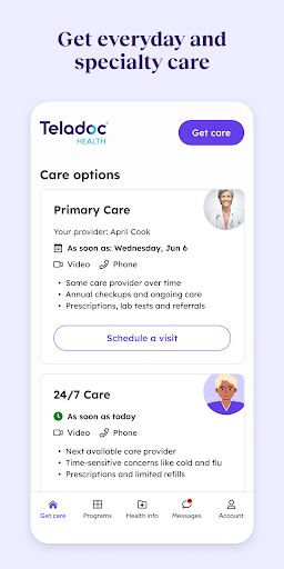 Captura de pantalla de Teladoc Health