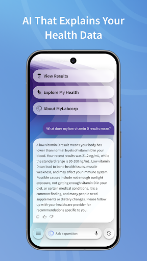 Captura de pantalla de MyLabcorp