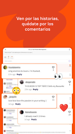 Captura de pantalla de Wattpad - Lee y Escribe