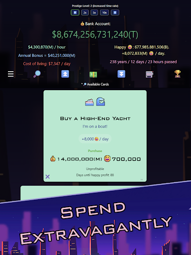 Captura de pantalla de Idle Trillionaire: Money Game