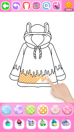 Dress Coloring Game Glitter Screenshot
