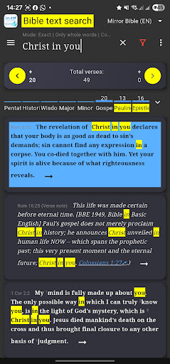 Mirror Study Bible screenshot