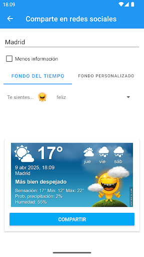 Captura de pantalla de El Tiempo España XL PRO