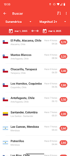 Captura de pantalla de Mis Alertas de Terremotos